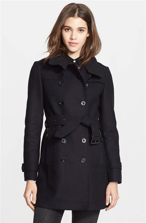 burberry daylesmoore wool blend double breasted trench coat|burberry trench coat long collar.